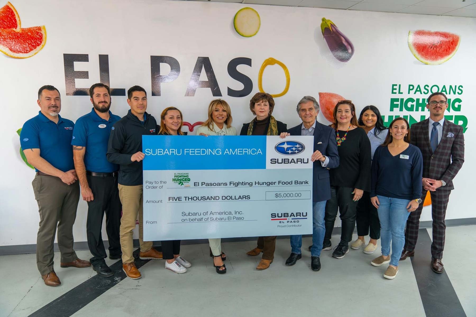 Subaru of El Paso Food Bank Donation